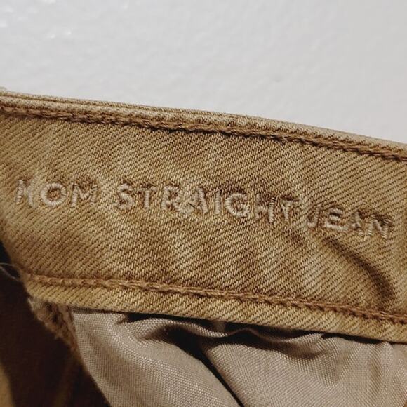 American Eagle Stretch Mom Straight Jeans Toasted Almond Tan 4 / 27 - Picture 3 of 9